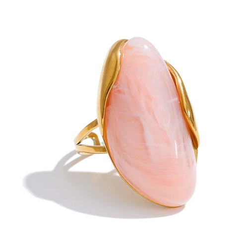 Anillo Resina Mix · Rosa