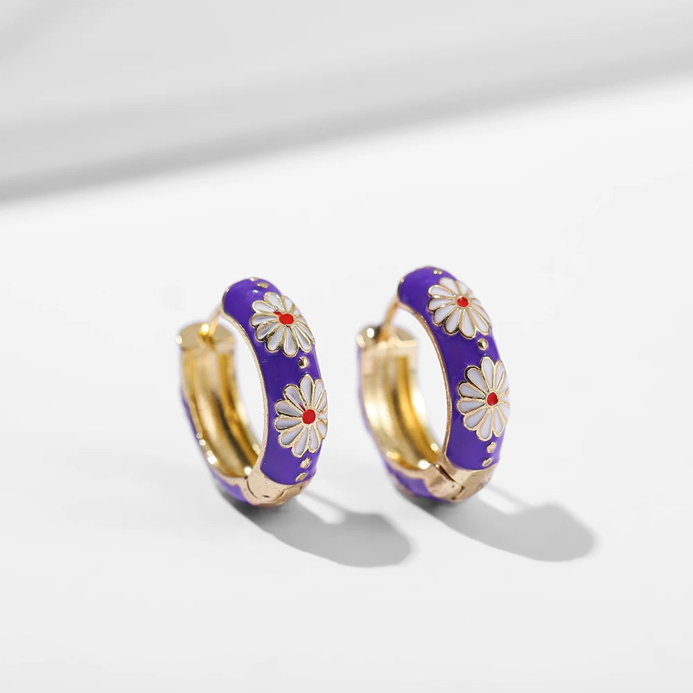 Arracadas Florecitas · Morado