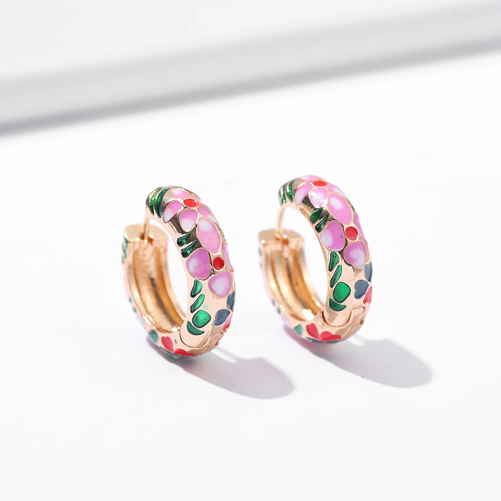 Arracadas Florecitas · Rosa