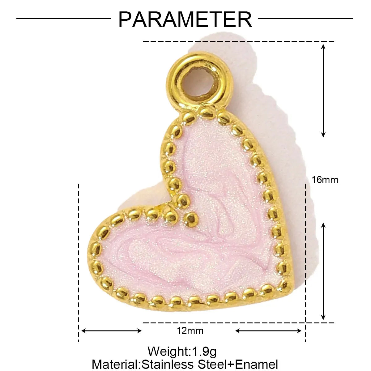 Charm Corazón Degradado · Corazón rosa
