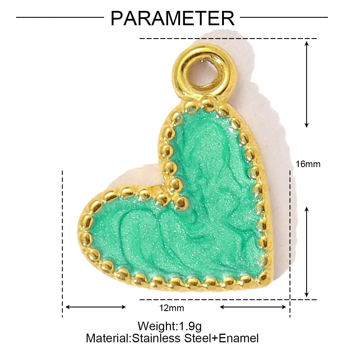 Charm Corazón Degradado · Corazón verde