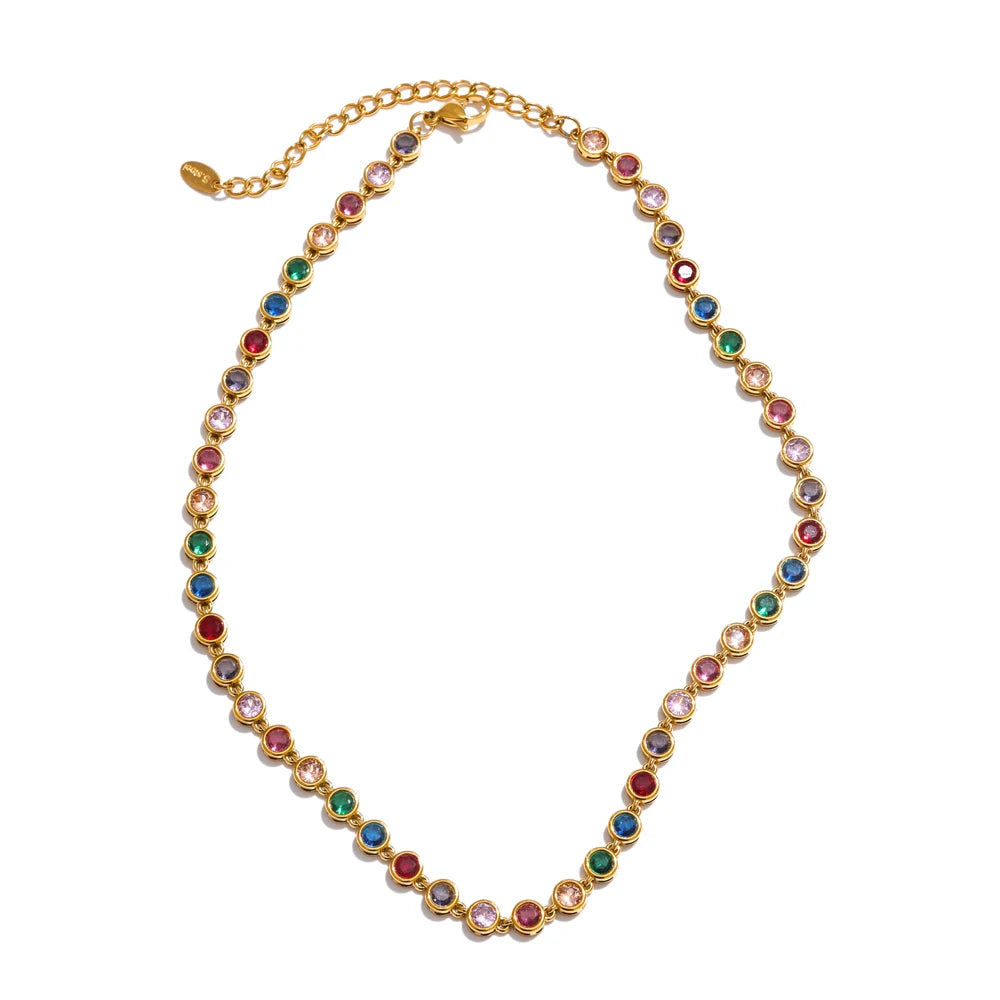 Collar Arcoíris Brillante · Multicolor