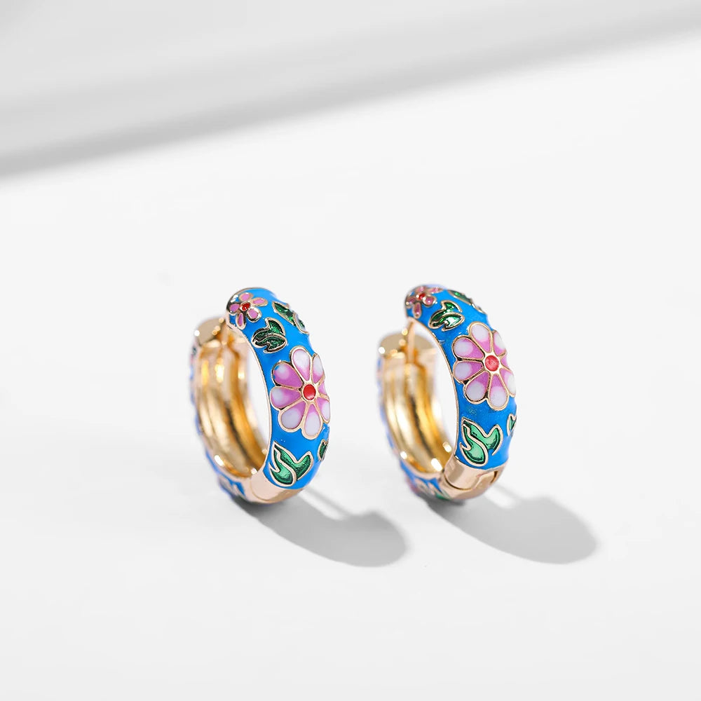 Arracadas Florecitas · Azul