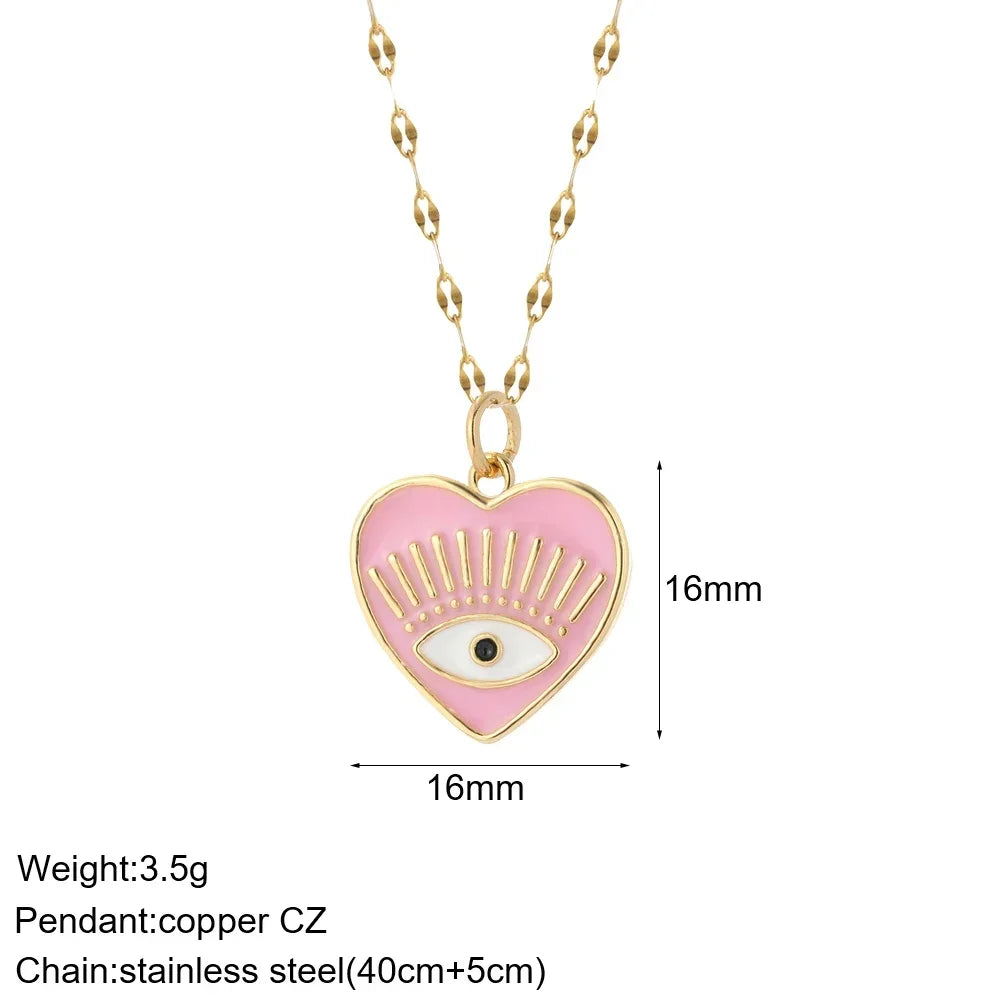 Collar Sol Protector · Corazón rosa