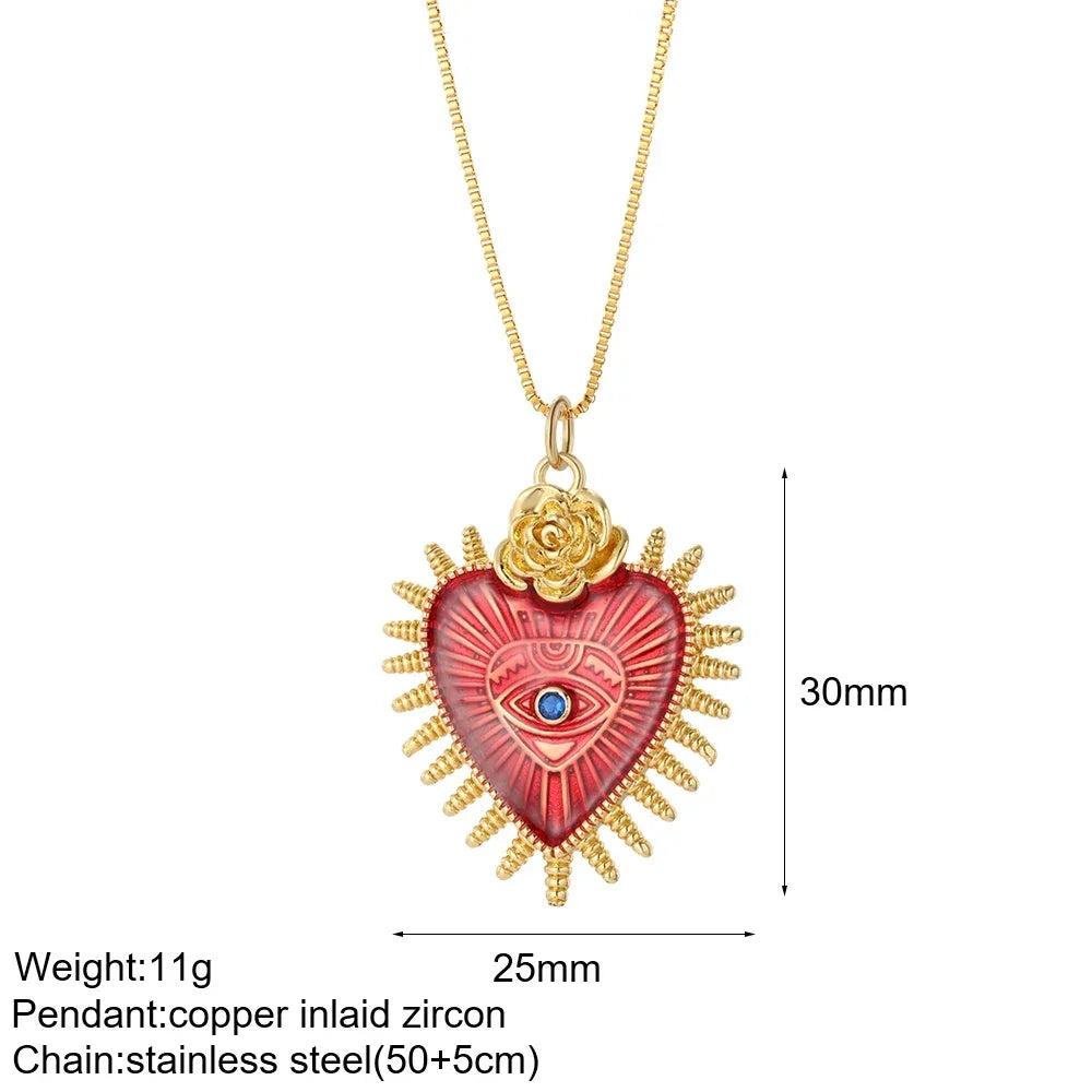 Collar Sol Protector · Corazón sagrado