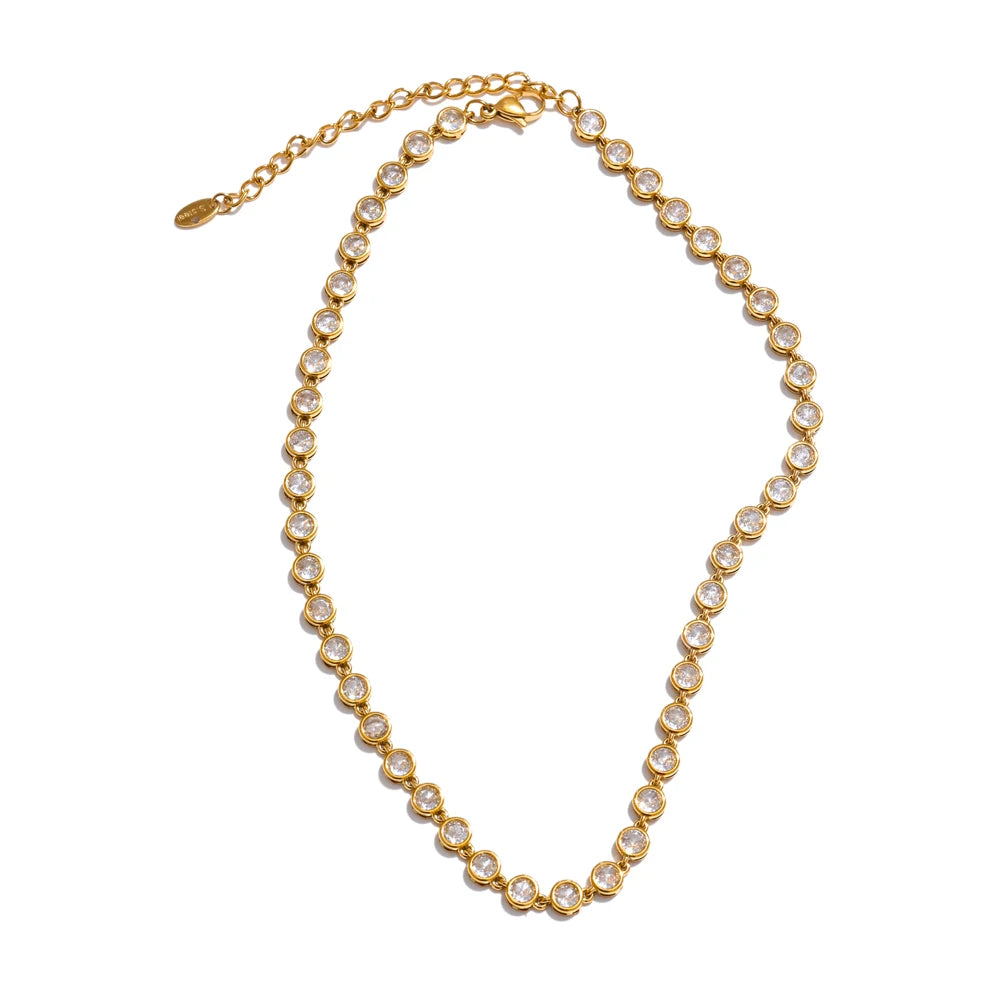 Collar Arcoíris Brillante · Blanco
